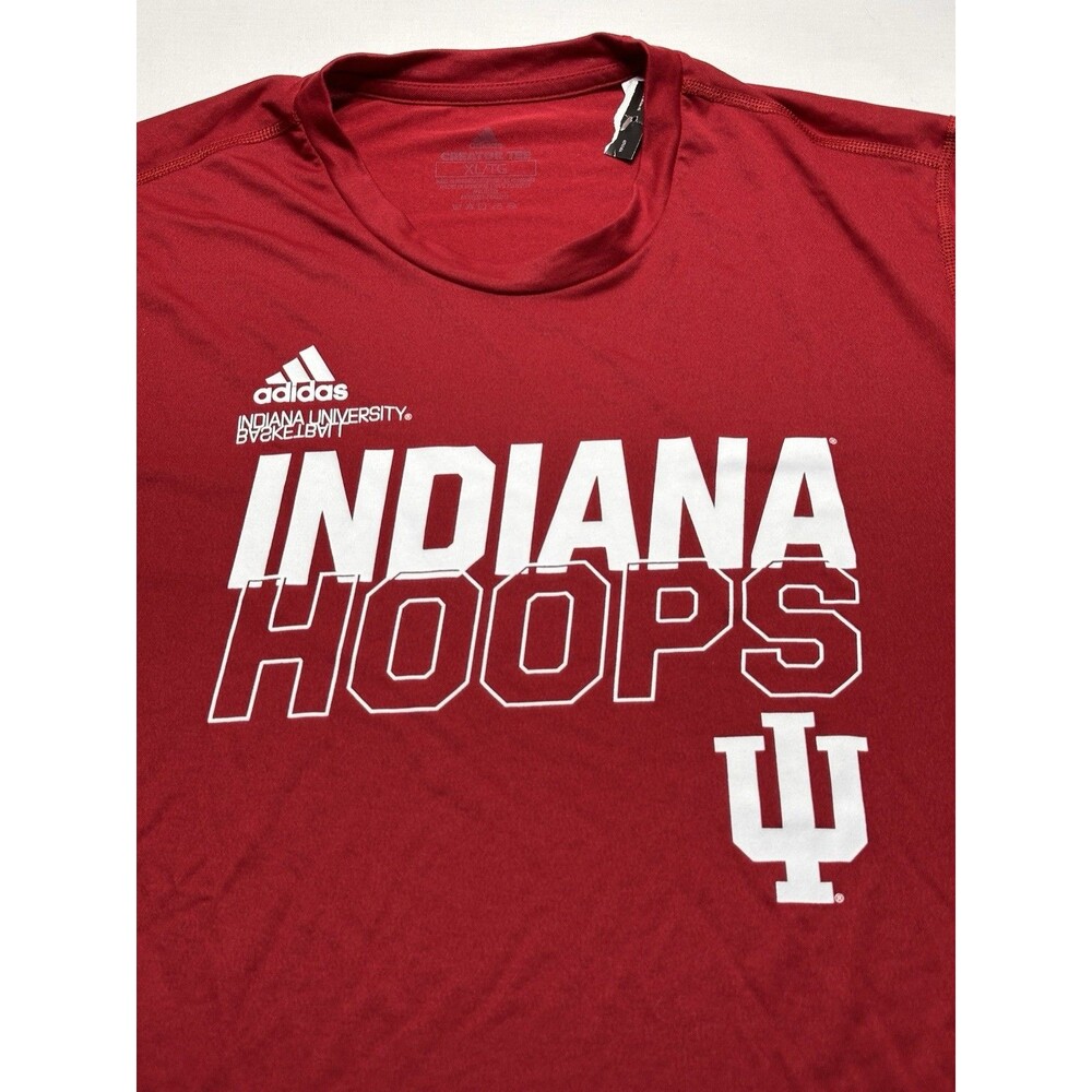 Indiana Hoosiers Hoops Adidas Shirt Mens XL Red Basketball Aeroready IU NCAA - Picture 2 of 8
